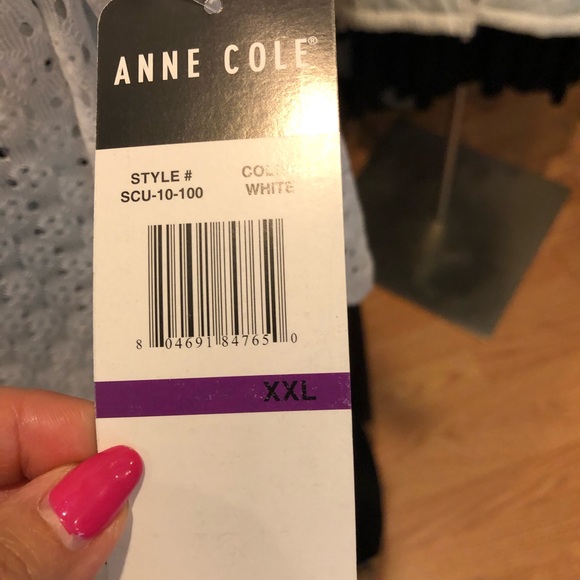 White lace bathing suit cover-up ties in front - Picture 4 of 5